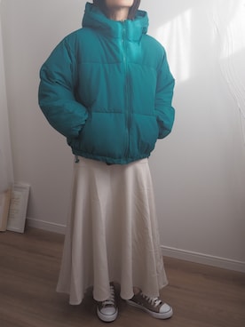 「CORNERS（コーナーズ）のアイテム（ダウンジャケット/コート）」を使った、❁ a i  ❁さん（レディース・158cm）の冬コーディネート
