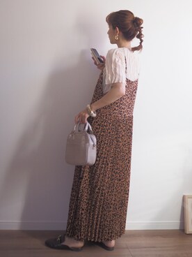 ワンピース ドレス レオパード柄 コーディネート Zozotown