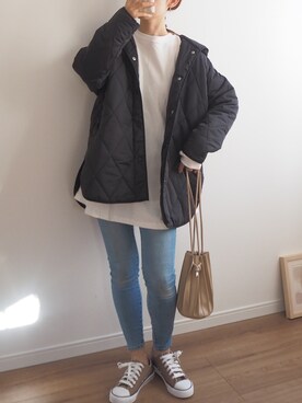 「SUGAR BISKET（シュガービスケット）のアイテム（その他アウター）」を使った、❁ a i  ❁さん（レディース・158cm）の秋コーディネート
