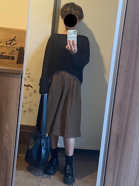 「welleg（ウェレッグ）のアイテム」を使った、ゆんさん（レディース・153cm）の秋コーディネート