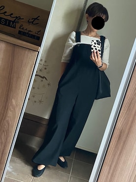 「アイテム（オールインワン・サロペット）」を使った、ゆんさん（レディース・153cm）の秋コーディネート