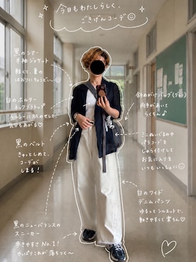 「アイテム（アンダーウェア）」を使った、ゆんさん（レディース・153cm）の夏コーディネート