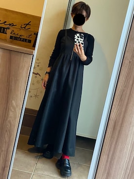 「アイテム（ジャンパースカート）」を使った、ゆんさん（レディース・153cm）の秋コーディネート