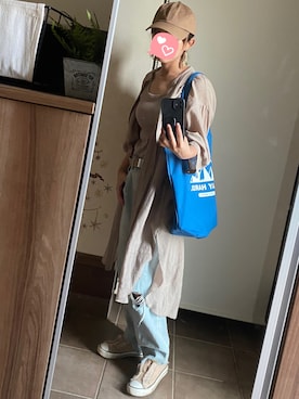「しまむら（シマムラ）のアイテム（スリッポン）」を使った、ゆんさん（レディース・153cm）の夏コーディネート