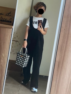 「アイテム（オールインワン・サロペット）」を使った、ゆんさん（レディース・153cm）の夏コーディネート