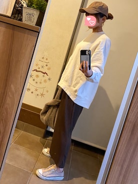 「しまむら（シマムラ）のアイテム（スリッポン）」を使った、ゆんさん（レディース・153cm）の秋コーディネート