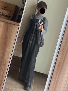 「アイテム（ジャンパースカート）」を使った、ゆんさん（レディース・153cm）の秋コーディネート