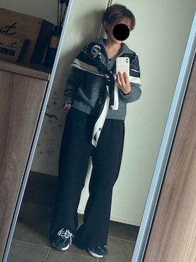 「アイテム（バンダナ/スカーフ）」を使った、ゆんさん（レディース・153cm）の冬コーディネート