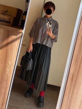 「しまむら（シマムラ）のアイテム（シャツ/ブラウス）」を使った、ゆんさん（レディース・153cm）の秋コーディネート