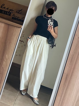「アイテム（ボストンバッグ）」を使った、ゆんさん（レディース・153cm）の秋コーディネート