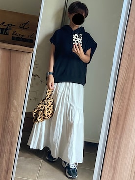 「アイテム（パーカー）」を使った、ゆんさん（レディース・153cm）の秋コーディネート
