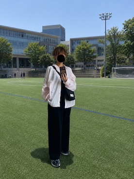 「NIKE(ナイキ)のアイテム(ボディバッグ/ウエストポーチ)」を使った、ゆんさん(レディース・153cm)の夏コーディネート
