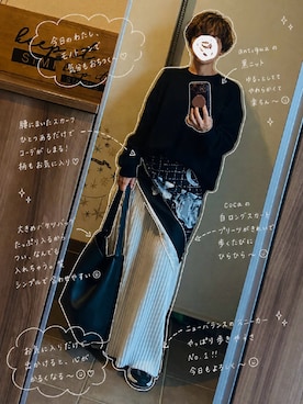「coca（coca）（コカ）のアイテム（スカート）」を使った、ゆんさん（レディース・153cm）の春コーディネート