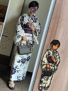 「アイテム（浴衣）」を使った、ゆんさん（レディース・153cm）の夏コーディネート