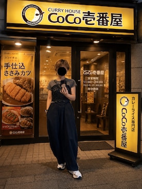 「UNIQLO（ユニクロ）のアイテム（Tシャツ/カットソー、グレー系）」を使った、ゆんさん（レディース・153cm）の夏コーディネート