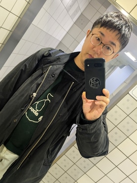 「アイテム（モッズコート）」を使った、kaimokuさん（メンズ・175cm）の秋コーディネート