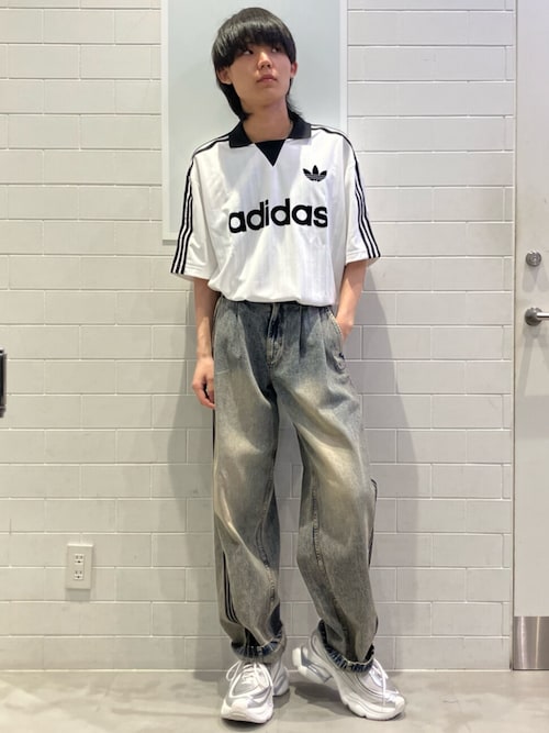 adidas（アディダス） ワイドパンツ ジーンズ メンズ : ZOZOTOWN Yahoo