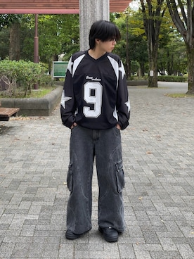 「XU（エックスユー）のアイテム」を使った、マーさん（メンズ・156cm）の秋コーディネート
