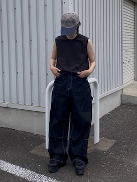 「AAKAM（アーカム）のアイテム」を使った、マーさん（メンズ・156cm）の夏コーディネート