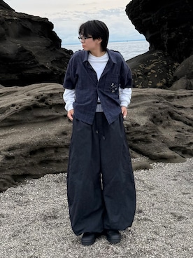 「EPNK（イーピーエヌケー）のアイテム」を使った、マーさん（メンズ・156cm）の夏コーディネート