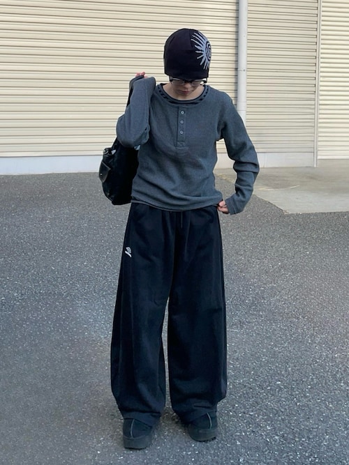 Layered border henlyneck / レイヤードボーダーヘンリーネック（T