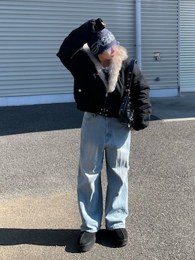 「sedacle（セダクル）のアイテム」を使った、マーさん（メンズ・156cm）の冬コーディネート