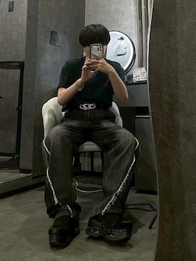 「YOSUKE（ヨースケ）のアイテム」を使った、マー　ﾎﾞｰｲｯｼｭさん（メンズ・156cm）の夏コーディネート