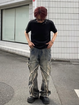 「YOSUKE（ヨースケ）のアイテム」を使った、マーさん（メンズ・156cm）の春コーディネート
