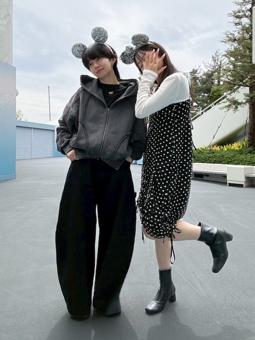 セール】Overdyed Double Zip-up Parker/オーバーダイダブルジップ