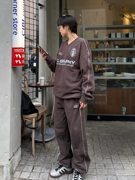 「codegraphy（コードグラフィー）のアイテム」を使った、マーさん（メンズ・156cm）の冬コーディネート