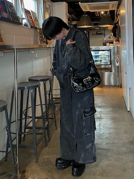 「YOSUKE（ヨースケ）のアイテム」を使った、マーさん（メンズ・156cm）の冬コーディネート