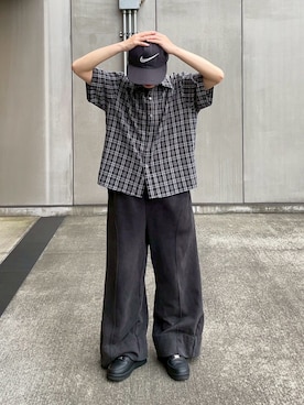 「ANDER HUNK（アンダーハンク）のアイテム」を使った、マー　ﾎﾞｰｲｯｼｭさん（メンズ・156cm）の夏コーディネート