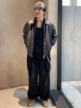 「アイテム（ジャージ）」を使った、s.nさん（メンズ・172cm）の冬コーディネート