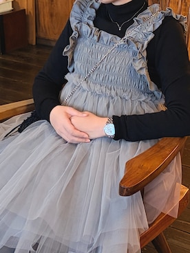 「PERNA（ペルナ）のアイテム」を使った、bebe55さん（レディース・160cm）の冬コーディネート