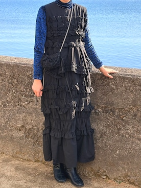 「PERNA（ペルナ）のアイテム」を使った、bebe55さん（レディース・160cm）の冬コーディネート