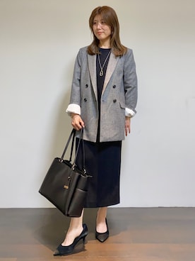 「UNTITLED（アンタイトル）のアイテム（アクセサリー）」を使った、tomoさん（レディース・155cm）の秋コーディネート
