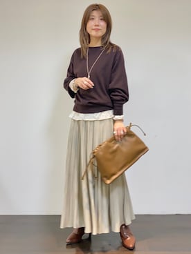 「UNTITLED（アンタイトル）のアイテム（アクセサリー）」を使った、tomoさん（レディース・155cm）の秋コーディネート