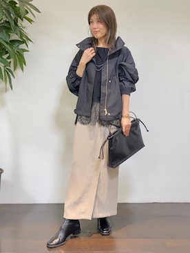 「UNTITLED（アンタイトル）のアイテム（アクセサリー）」を使った、tomoさん（レディース・155cm）の秋コーディネート