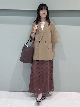 「UNTITLED（アンタイトル）のアイテム」を使った、makiさん（レディース・154cm）の夏コーディネート