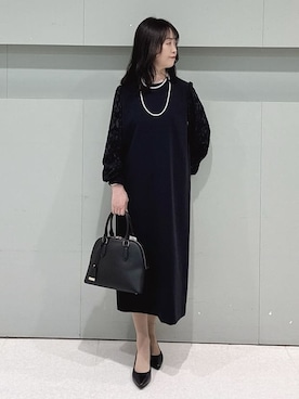 「UNTITLED（アンタイトル）のアイテム（ワンピース/ドレス）」を使った、makiさん（レディース・154cm）の春コーディネート