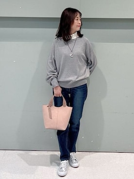「SUPERGA（スペルガ）のアイテム」を使った、makiさん（レディース・154cm）の冬コーディネート
