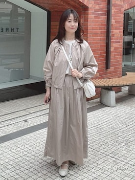 「UNTITLED（アンタイトル）のアイテム（ブルゾン）」を使った、makiさん（レディース・154cm）の春コーディネート