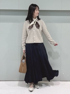 「UNTITLED（アンタイトル）のアイテム（ブルゾン）」を使った、makiさん（レディース・154cm）の春コーディネート