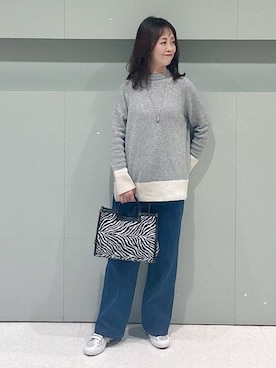 「SUPERGA（スペルガ）のアイテム」を使った、makiさん（レディース・154cm）の冬コーディネート
