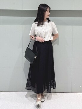 「UNTITLED（アンタイトル）のアイテム（ブルゾン）」を使った、makiさん（レディース・154cm）の春コーディネート