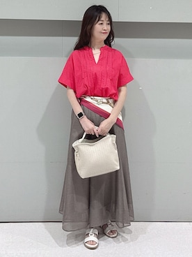 「COUP DE CHANCE（クードシャンス）のアイテム」を使った、makiさん（レディース・154cm）の春コーディネート