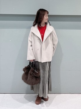 「SUPERGA（スペルガ）のアイテム」を使った、makiさん（レディース・154cm）の冬コーディネート