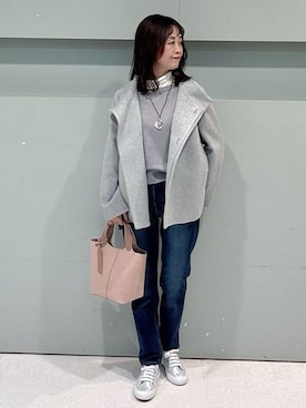 「SUPERGA（スペルガ）のアイテム」を使った、makiさん（レディース・154cm）の冬コーディネート