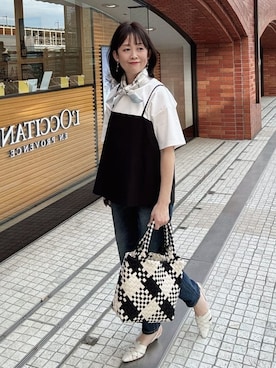「Healthy denim（ヘルシーデニム）のアイテム（デニムパンツ）」を使った、makiさん（レディース・154cm）の春コーディネート
