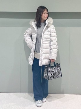 「SUPERGA（スペルガ）のアイテム」を使った、makiさん（レディース・154cm）の冬コーディネート
